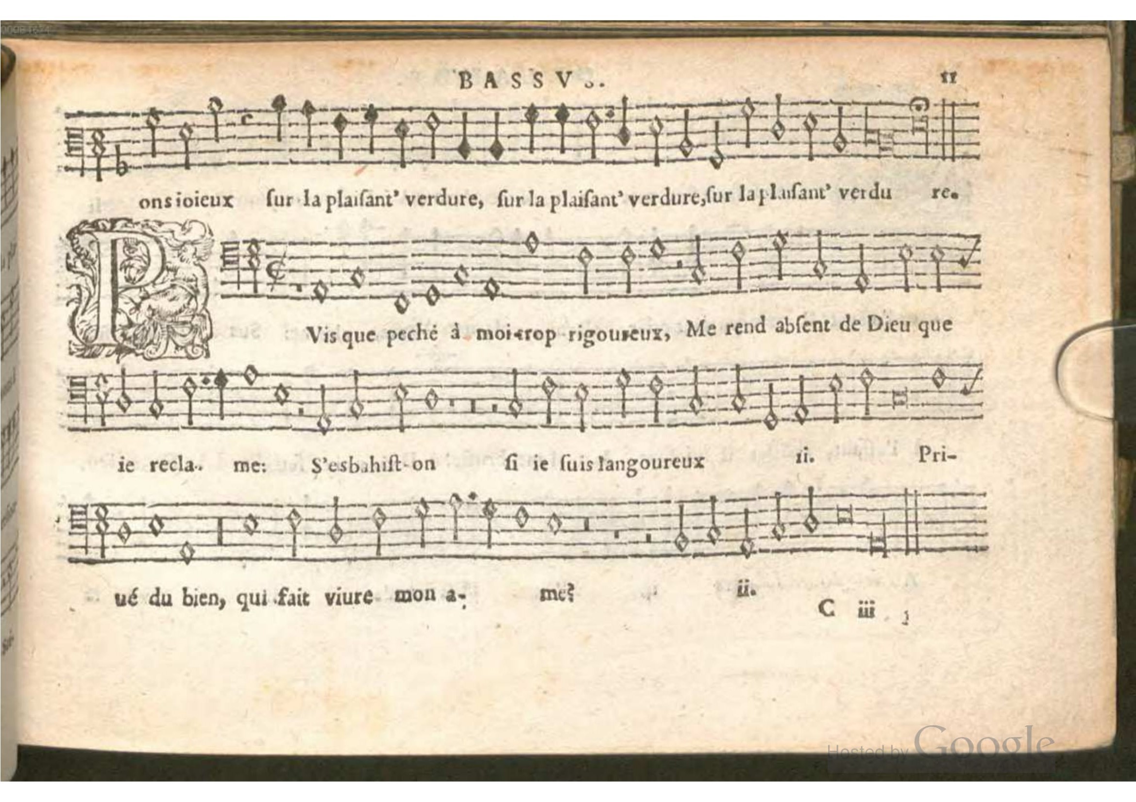 1576 - [Pierre de Saint-André] - Trésor de musique d’Orlande de Lassus Bassus - BSB Munich