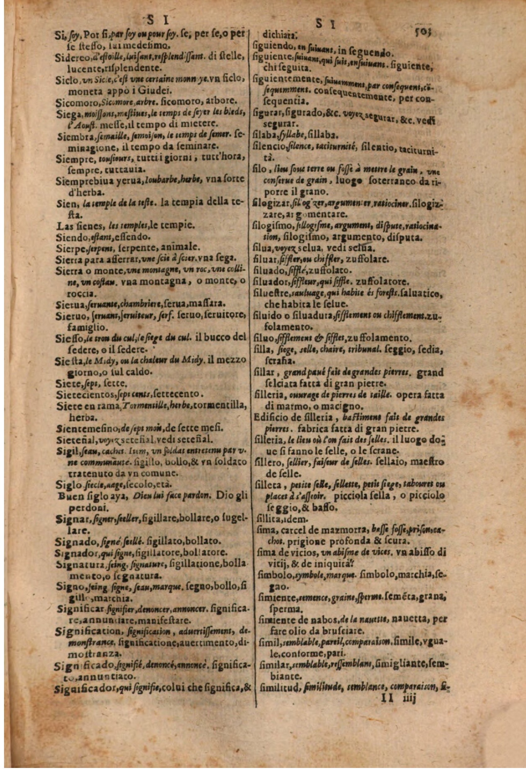 1637 - Jacques Crespin - Trésor des trois langues (Trois parties) - BSB Munich