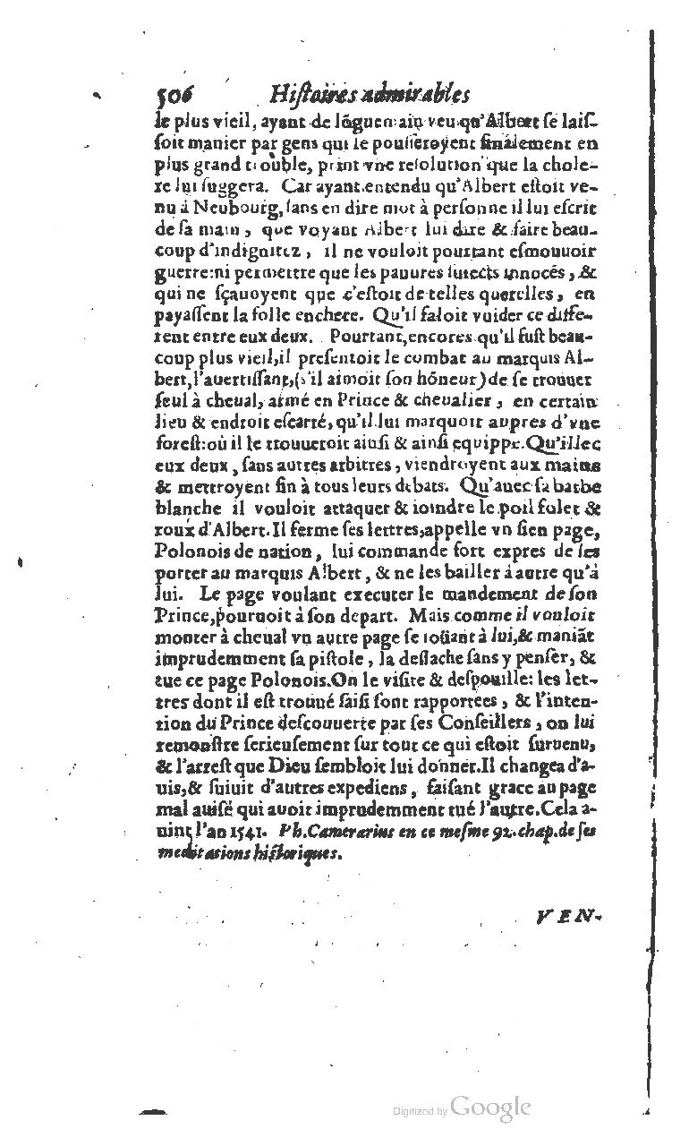 1610 - Paul Marceau - Trésor d’histoires admirables et mémorables - BSB Munich