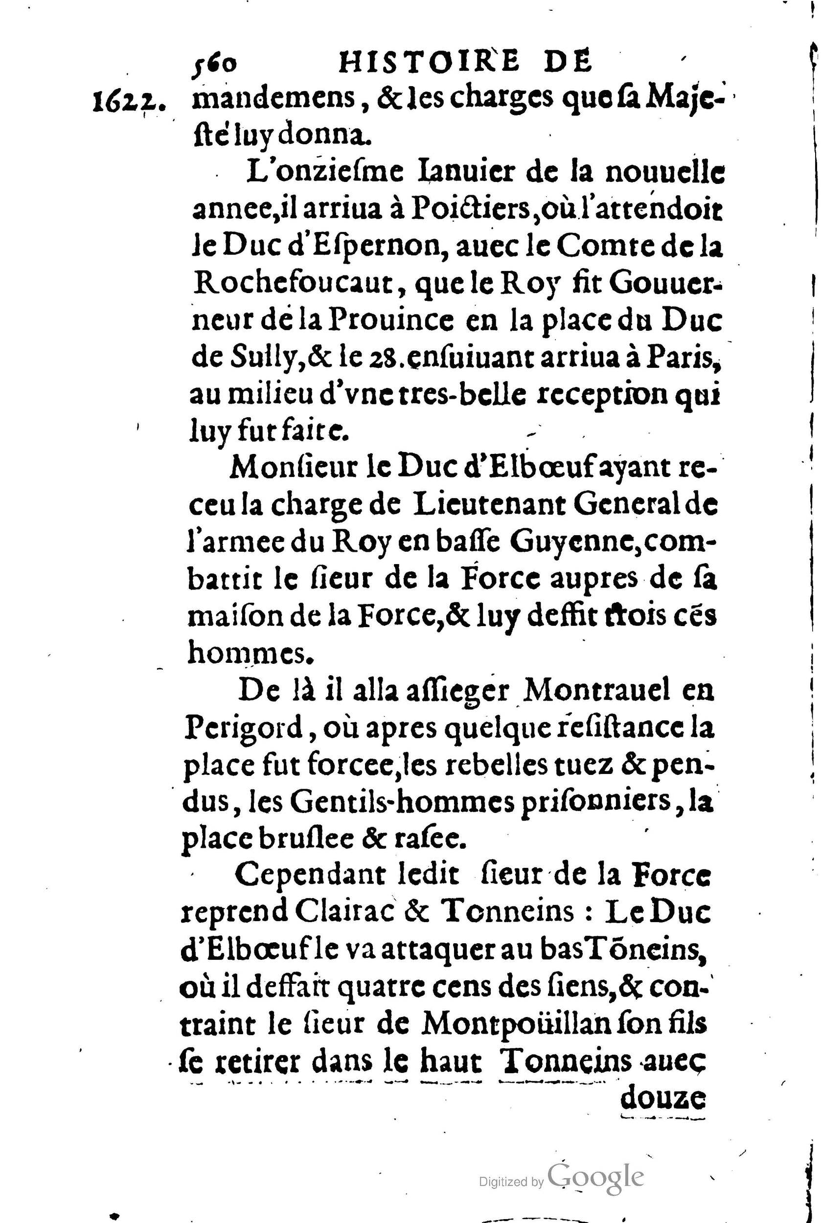 1623 - Joseph Bouillerot - Trésor de l’histoire générale de notre temps - BM Lyon