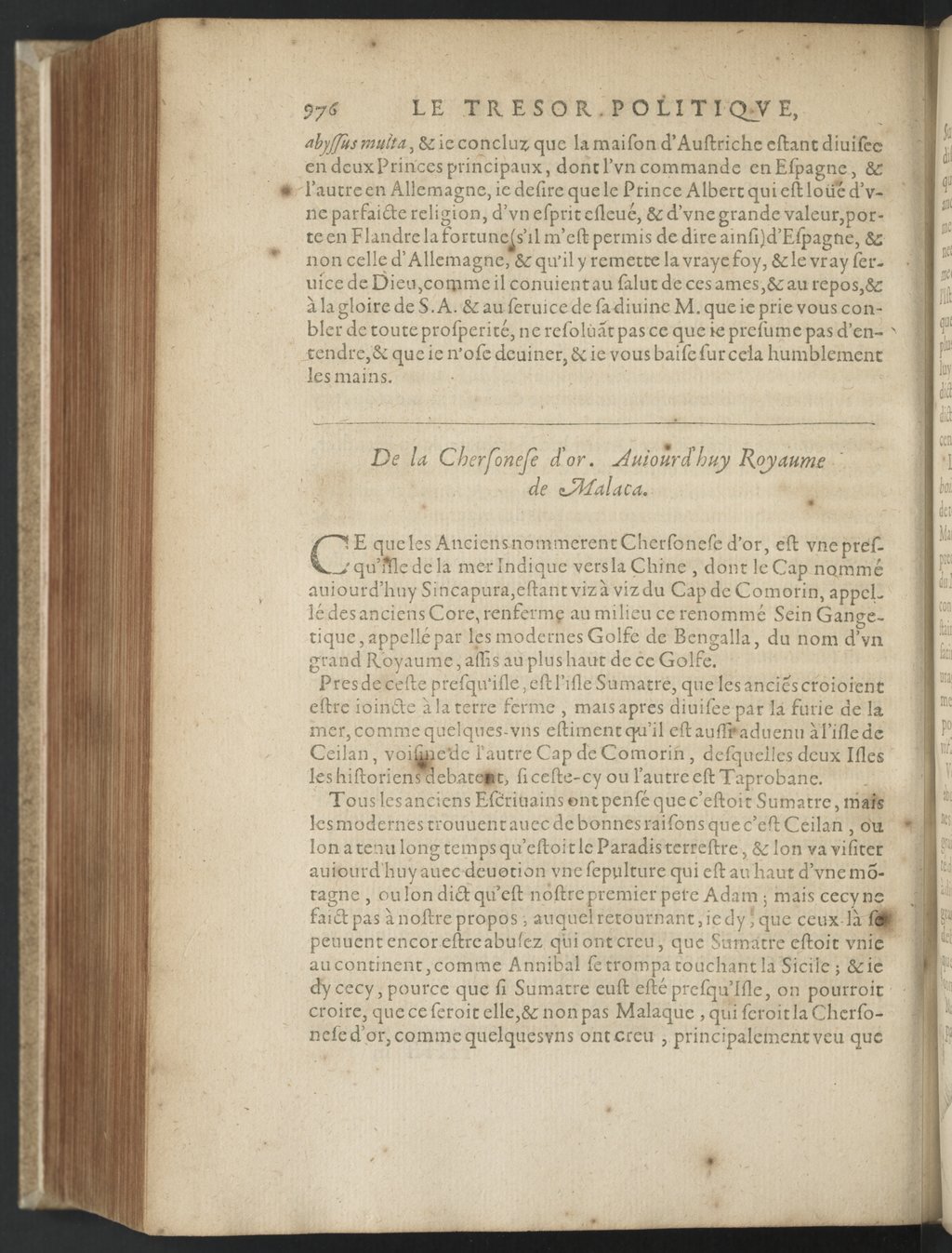 1608 - Nicolas Du Fossé - Trésor politique - BnF Tolbiac
