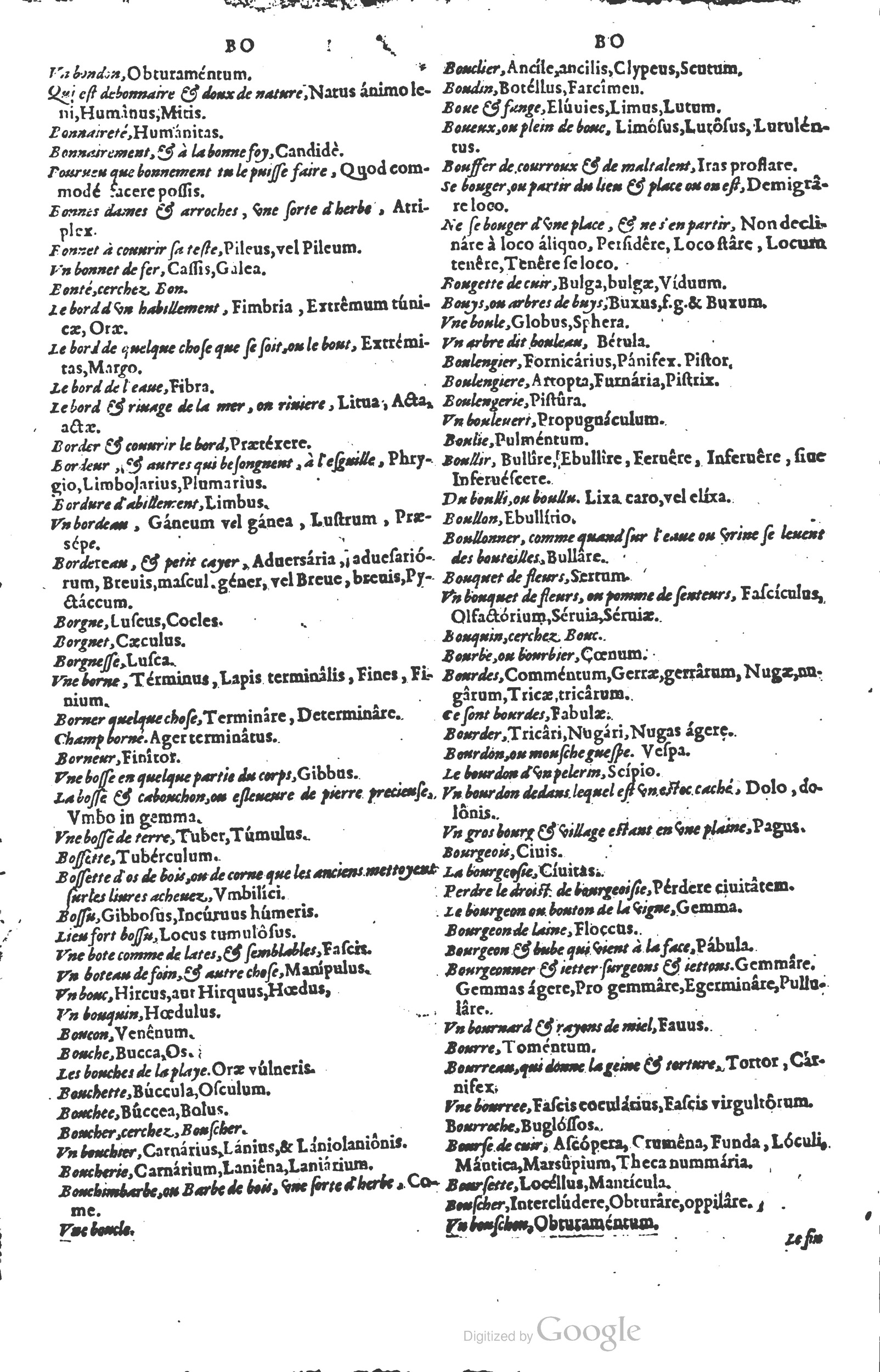 1578 - Louis Cloquemin - Trésor des mots et traits français - BSB Munich