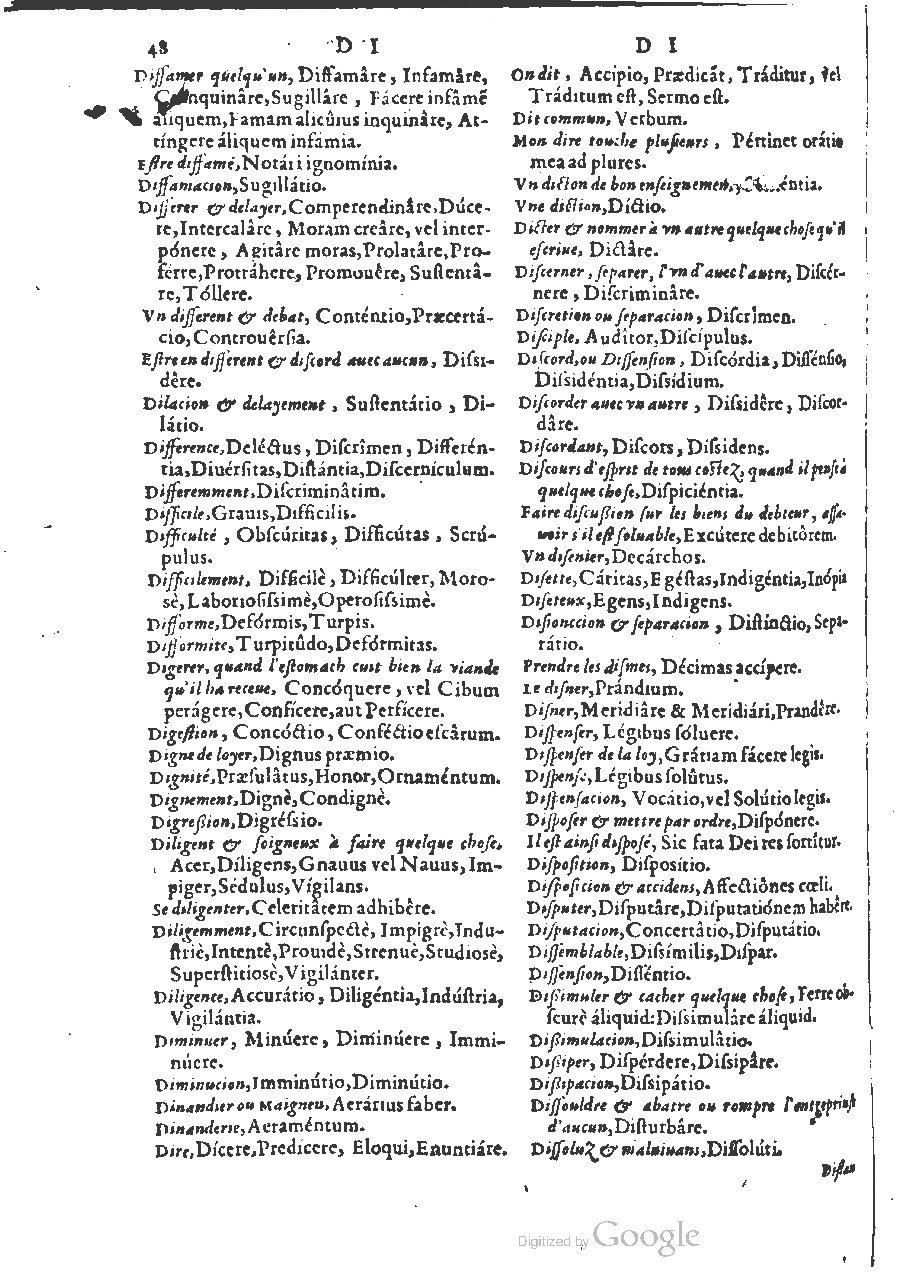 1564 - Henri Hylaire et Louis Cloquemin - Trésor des mots et traits français - BSB Munich