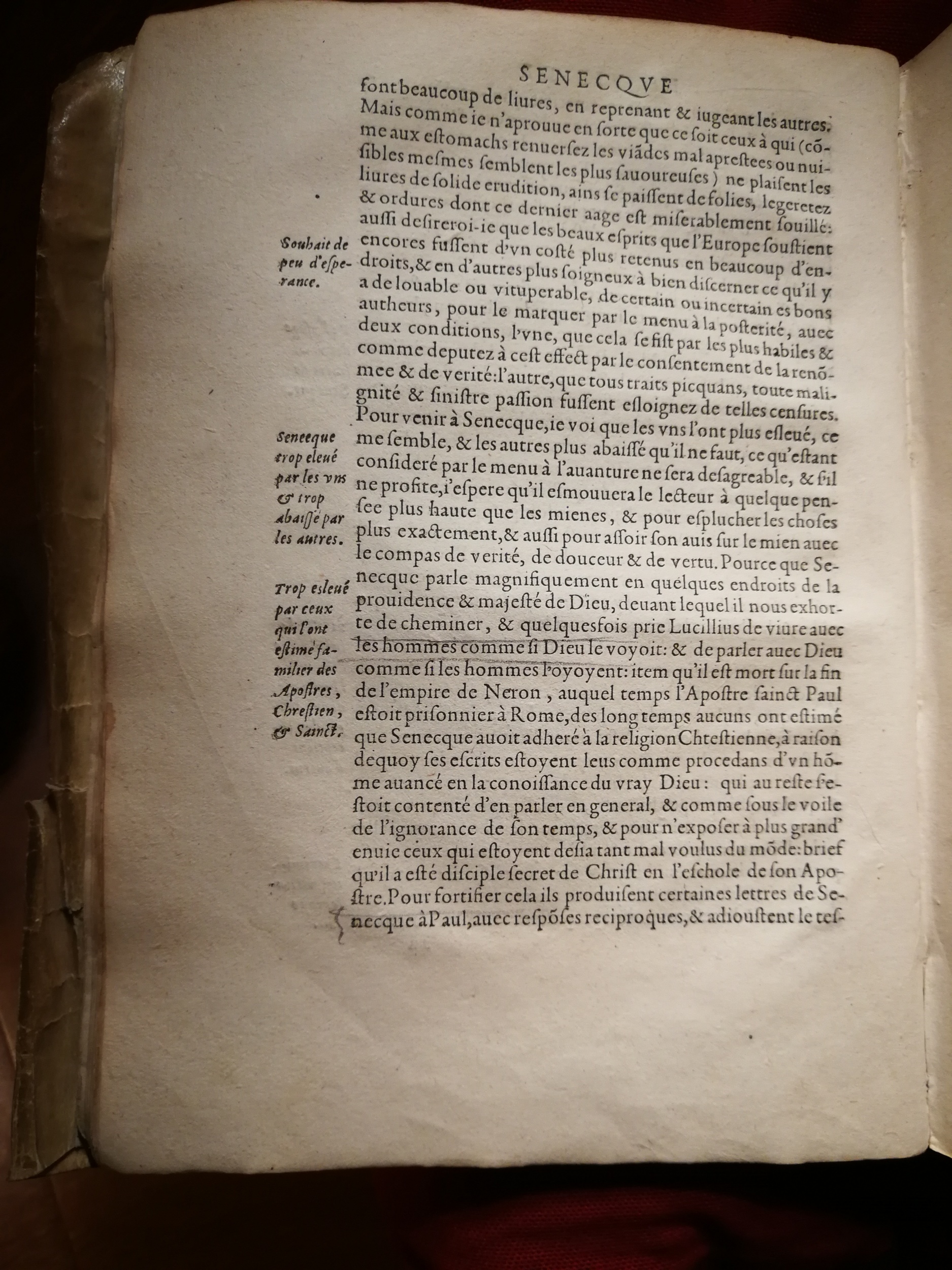 1595 - Jean Houzé - Œuvres morales et mêlées de Sénèque, Trésor de philosophie morale - T. 1 - BnF