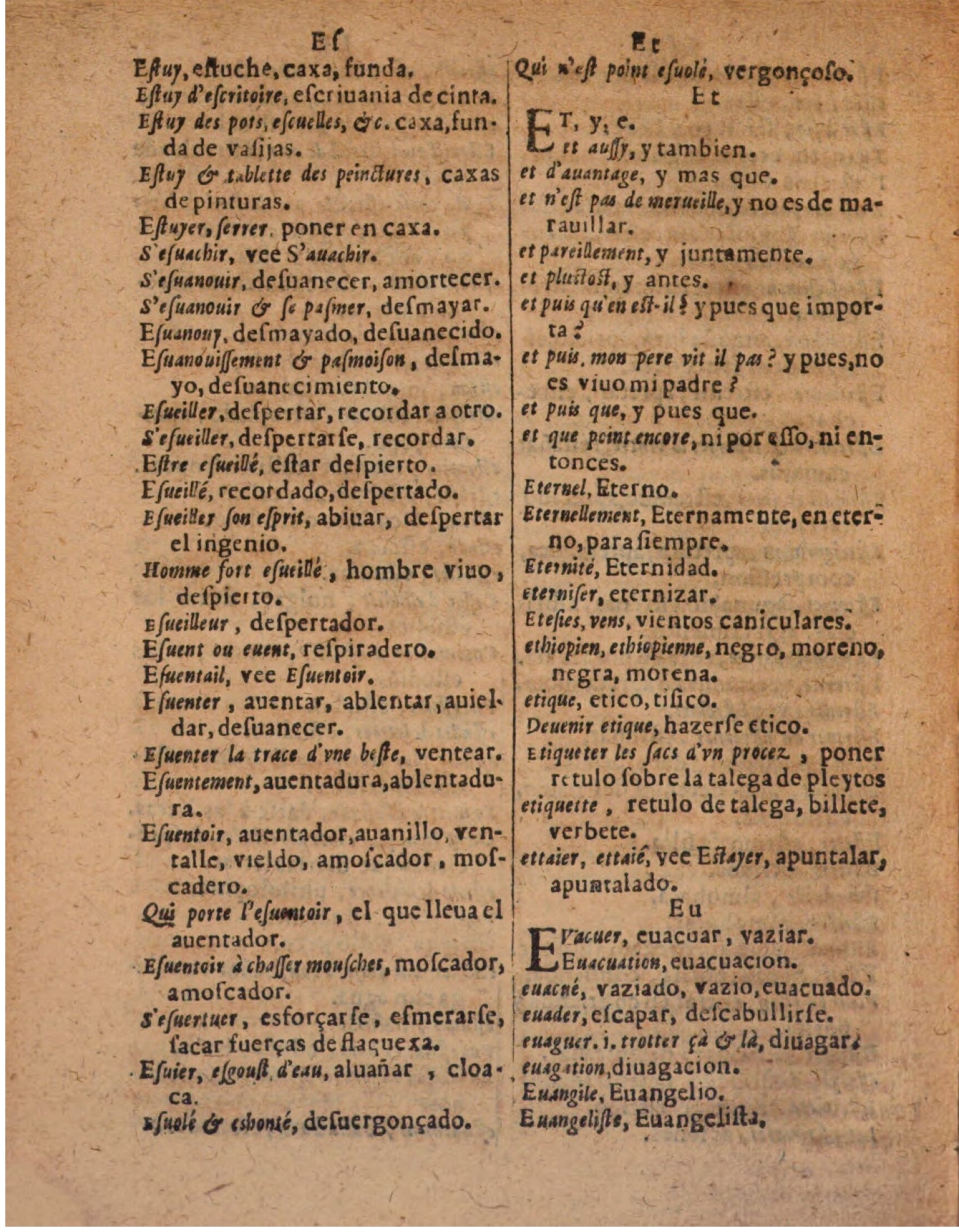 1624 - Hubert Antoine - Trésor des deux langues espagnole et française (Seconde partie) - BSB Munich