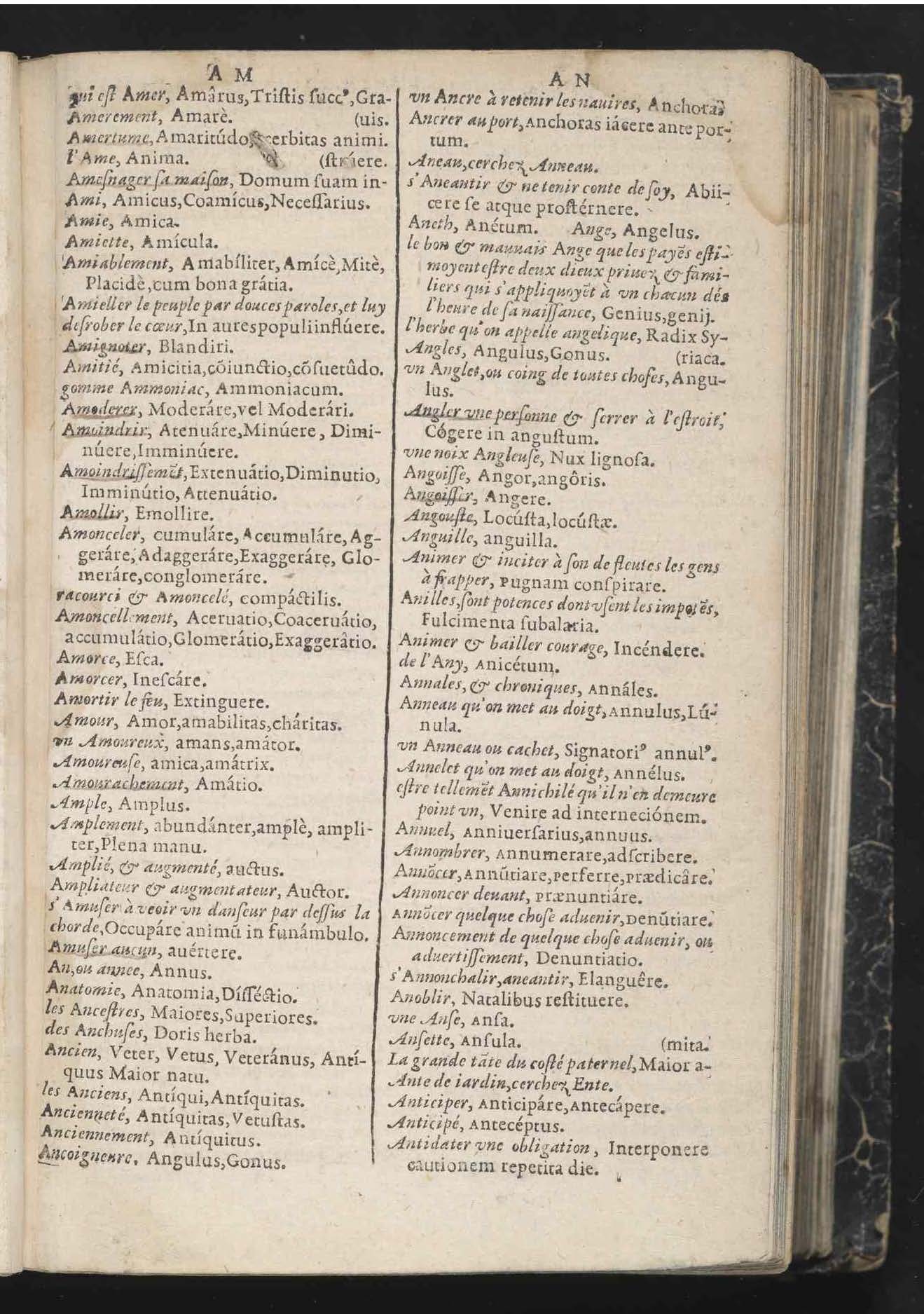 1597 - Richard Aubert - Trésor des mots et traits français - Den Haag 1597 - Richard Aubert - Trésor des mots et traits français - Den Haag