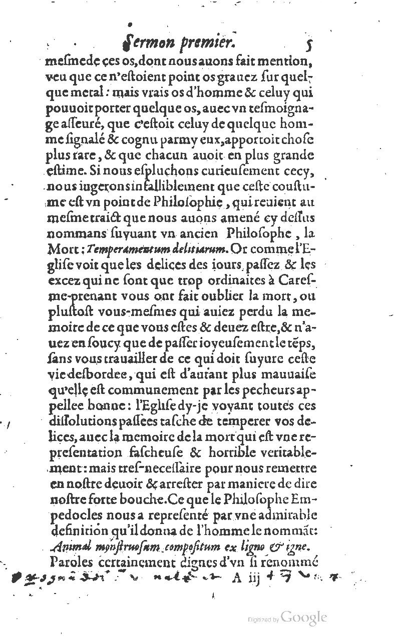 1607 - Nicolas Du Fossé - Trésor quadragésimal - T 01 - BM Lyon