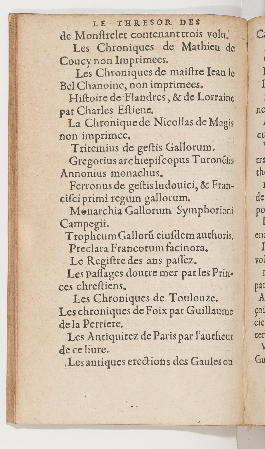 1583 - Galiot Corrozet - Trésor des histoires de France - BnF