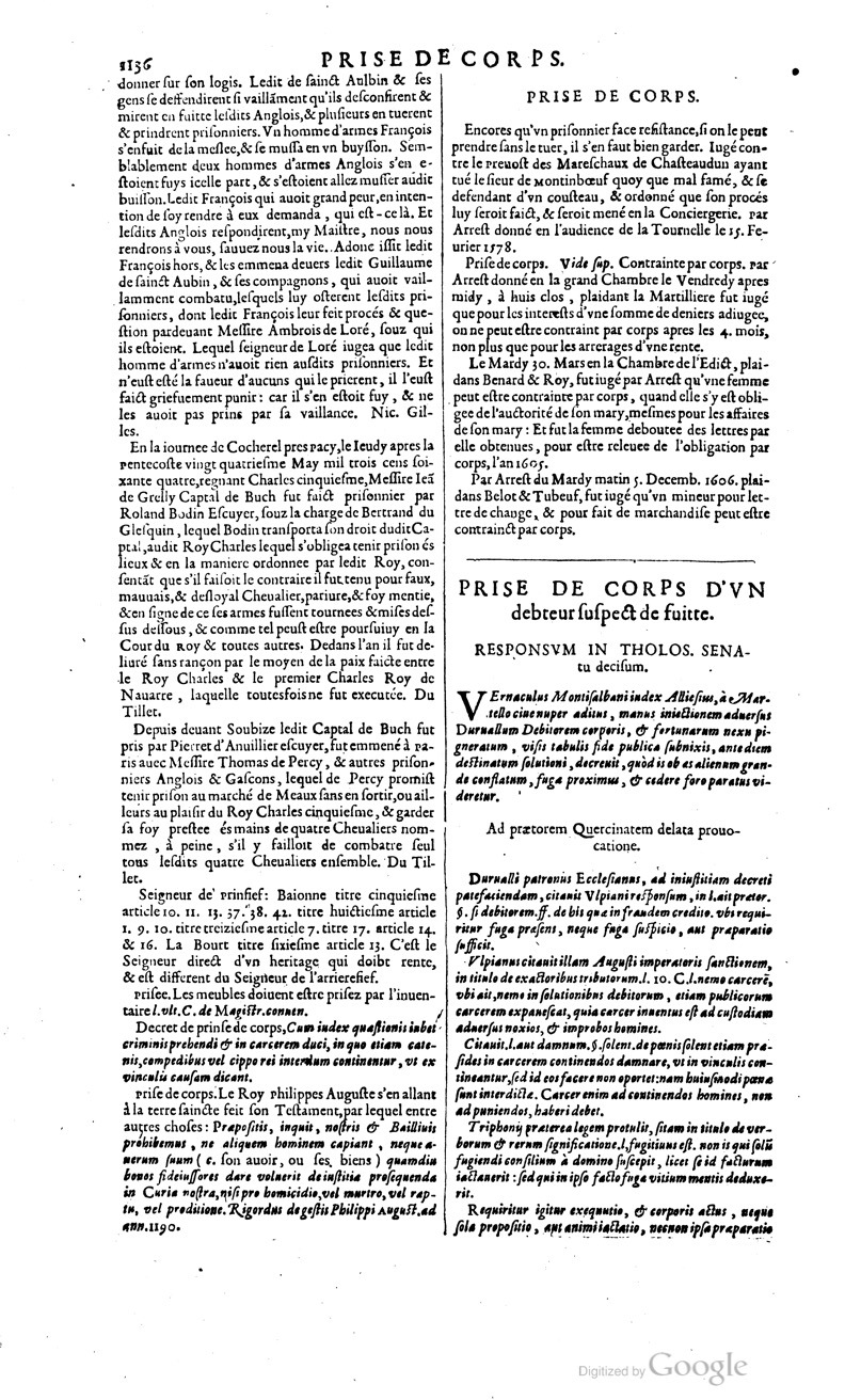 1629 - Veuve Nicolas Buon - Trésor du droit français (29620 T. 2) - BM Lyon