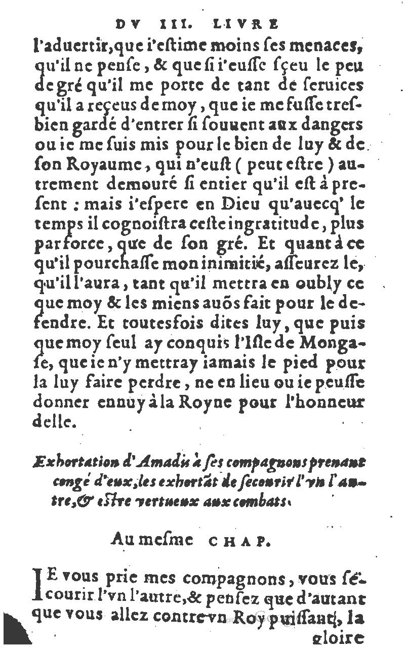 1582 - Jean Huguetan - Trésor des Amadis T. 1 - BM Lyon