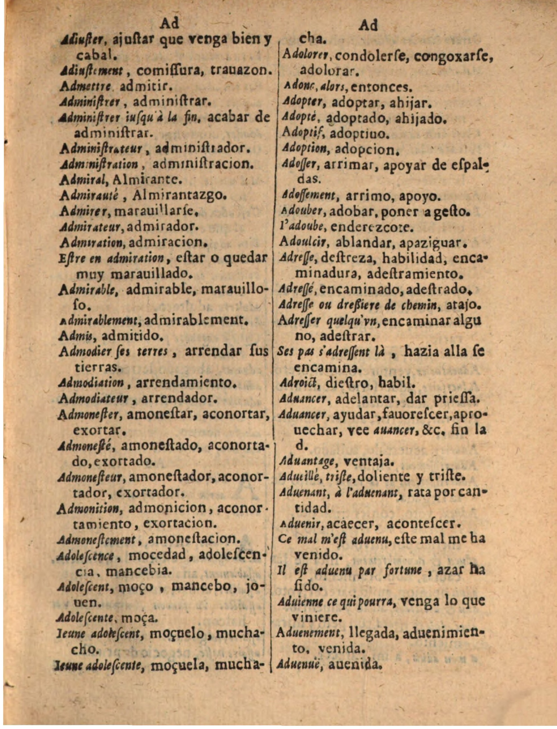 1624 - Hubert Antoine - Trésor des deux langues espagnole et française (Seconde partie) - BSB Munich
