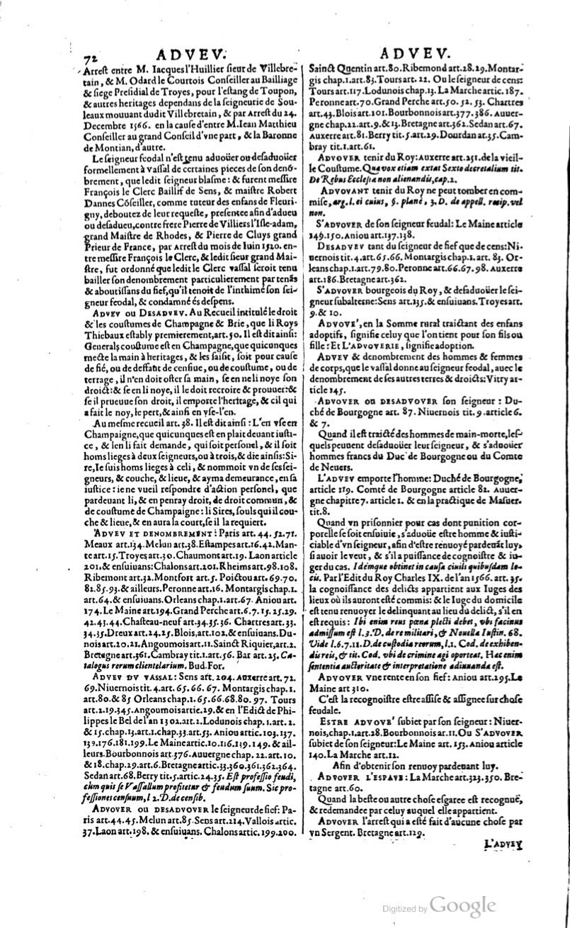 1629 - Veuve Nicolas Buon - Trésor du droit français (21754 T. 1) - BM Lyon