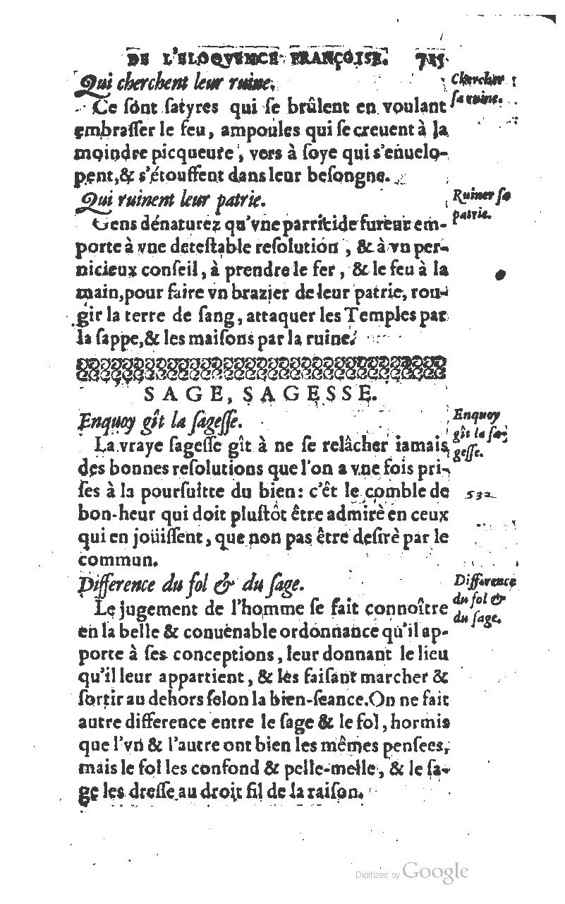1610 - Louis Coste - Trésor de l’éloquence française (Seconde partie) - BM Lyon