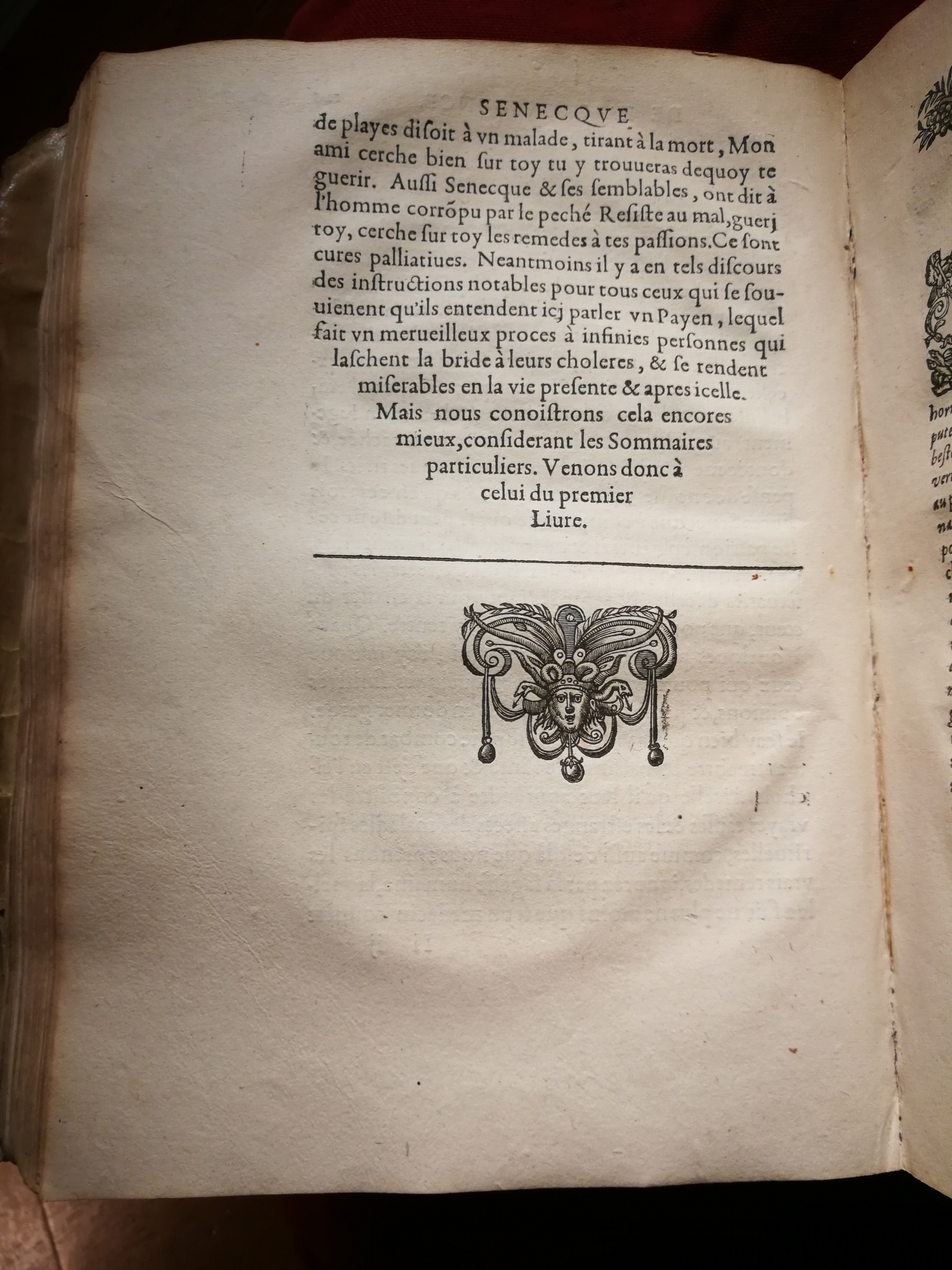1595 - Jean Houzé - Œuvres morales et mêlées de Sénèque, Trésor de philosophie morale - T. 1 - BnF