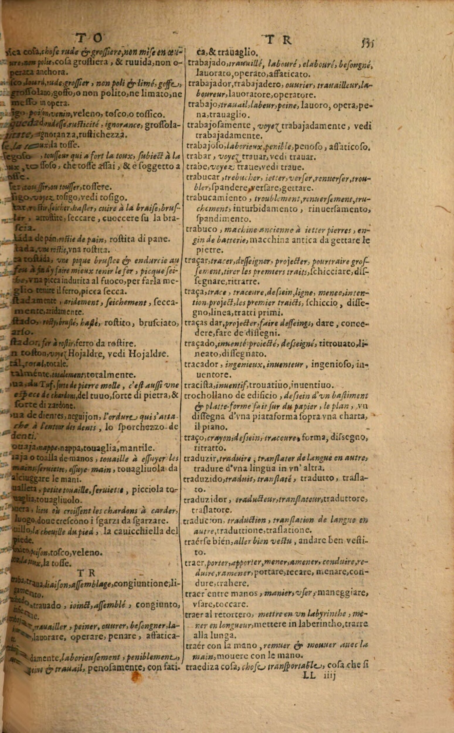 1617 - Samuel Crespin - Trésor des trois langues espagnole, française et italienne (Première partie) - Regensburg