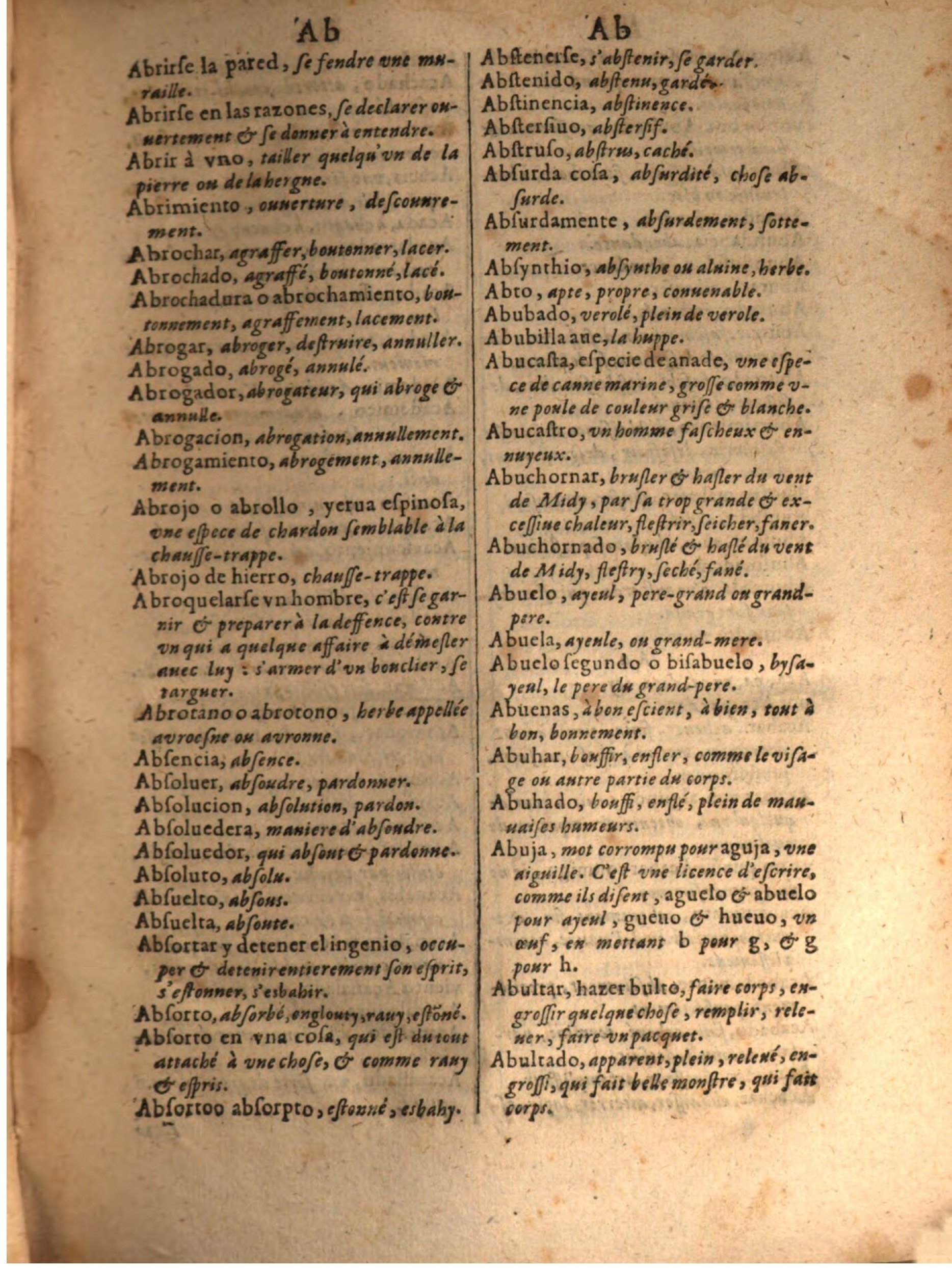 1645 - A. de Sommaville et A. Courbé - Trésor des deux langues espagnole et française - BSB Munich 1645 - A. de Sommaville et A. Courbé - Trésor des deux langues espagnole et française - BSB Munich