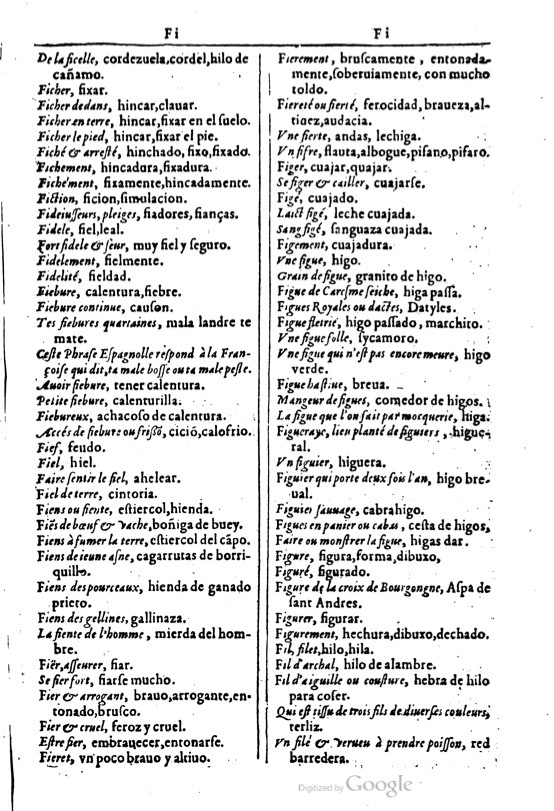 1616 - Veuve Marc Orry - Trésor des deux langues espagnole et française (Première et Seconde parties) - BM Lyon