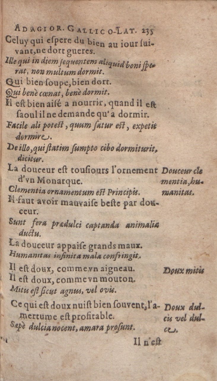 1612 - Dominicus Custos - Trésor des proverbes français  - Bibliopol-Olomuc