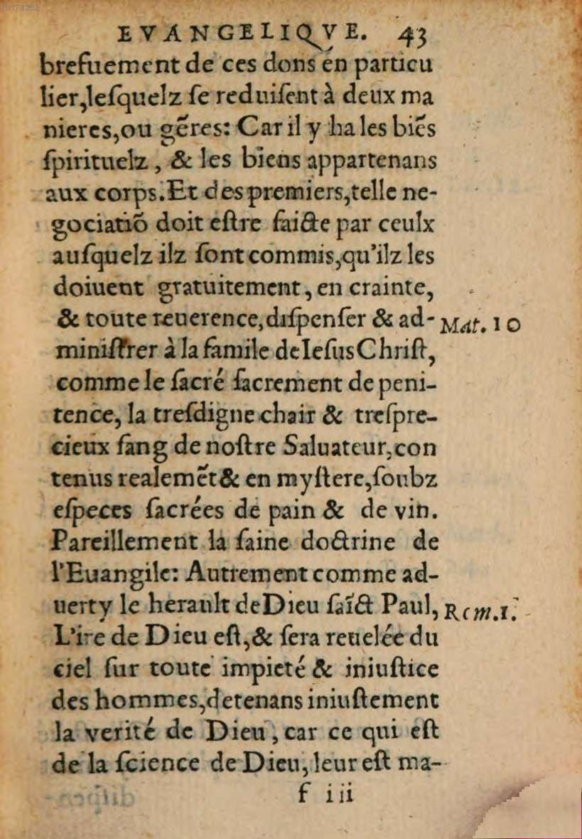 1548 - René Avril et Vivant Gaulterot - Perle précieuse évangélique et Trésor divin - BSB Munich