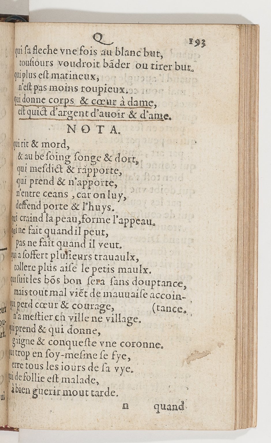 1577 - Jean d’Ogerolles - Trésor de sentences dorées - BnF Arsenal