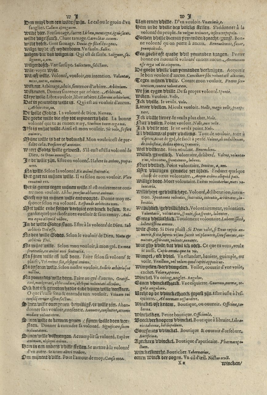 1573 - Christophe Plantin - Trésor du langage bas-allemand - Greifswald