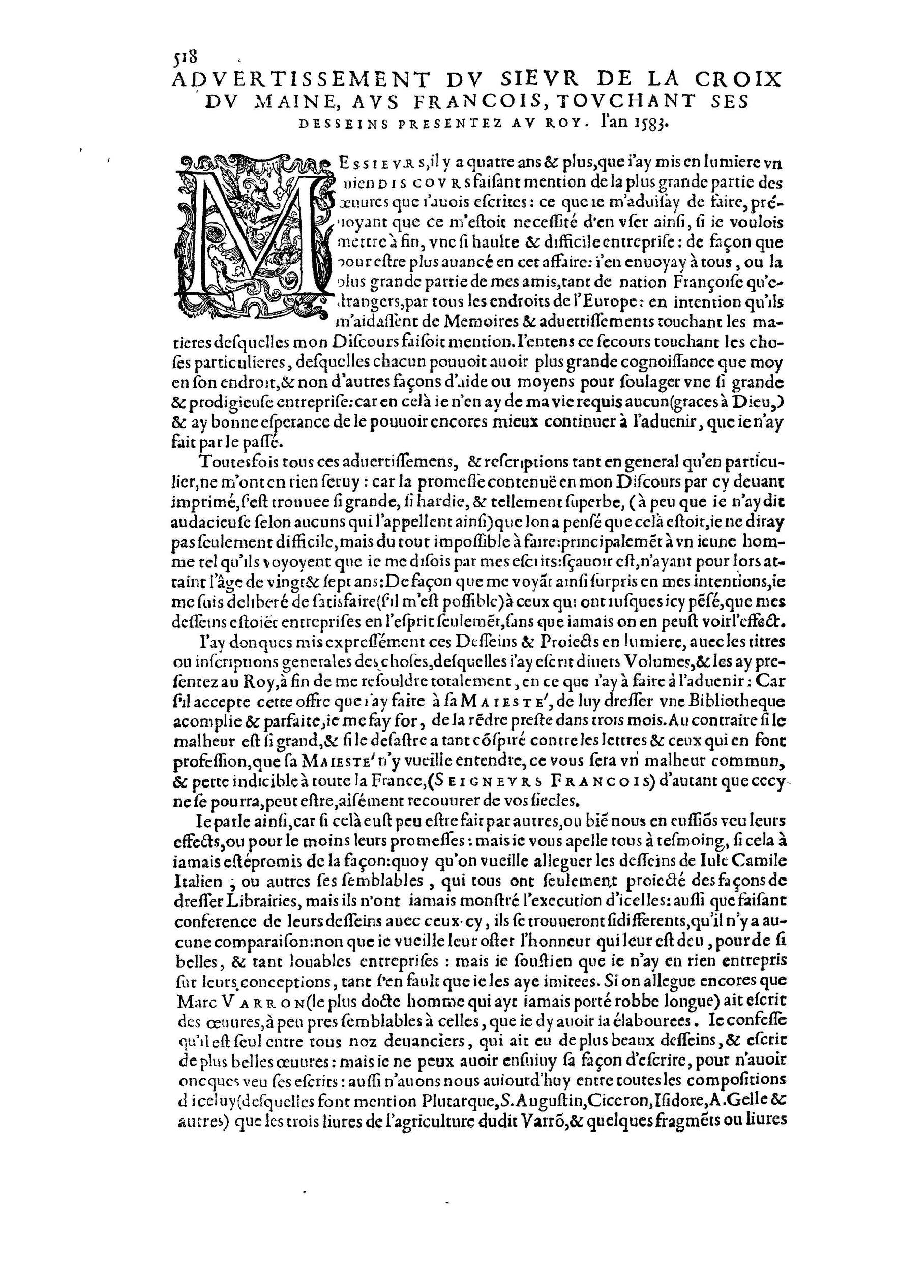 1584 - Abel L&#039;Angelier - Bibliothèques françaises - BnF