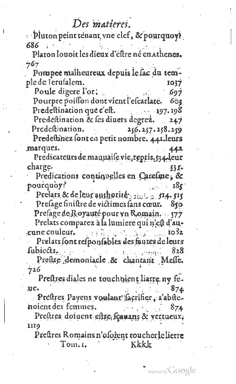 1607 - Nicolas Du Fossé - Trésor quadragésimal - T 01 - BM Lyon