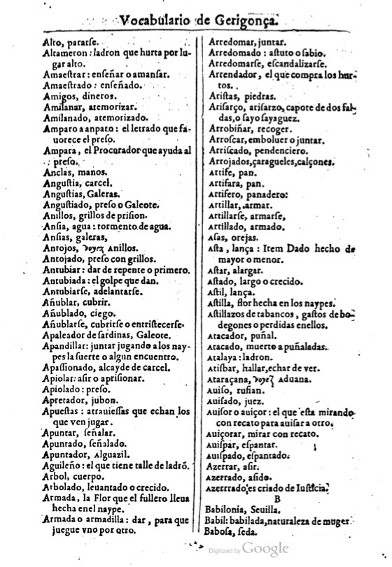 1616 - Veuve Marc Orry - Trésor des deux langues espagnole et française (Première et Seconde parties) - BM Lyon