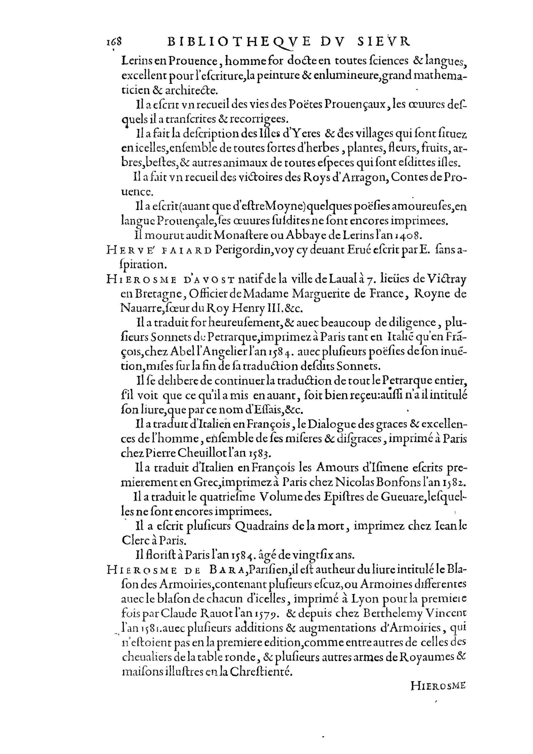1584 - Abel L&#039;Angelier - Bibliothèques françaises - BnF