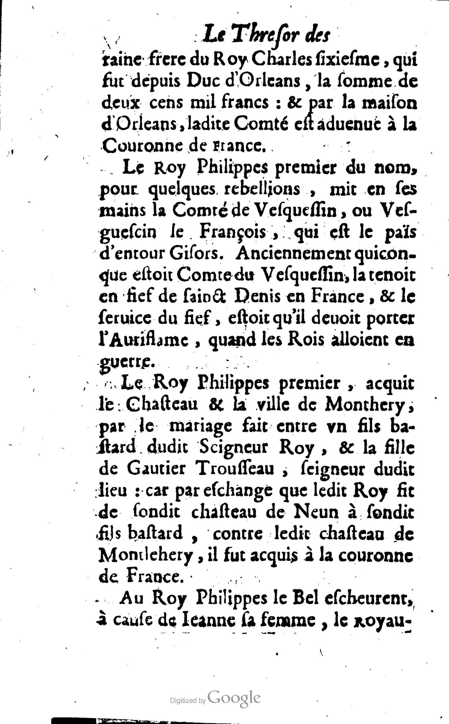 1638 - Jean Corrozet - Trésor des histoires de France - BM Lyon