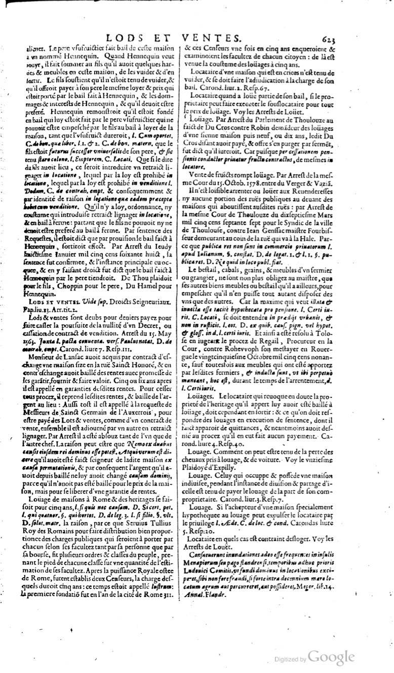 1629 - Veuve Nicolas Buon - Trésor du droit français (29620 T. 2) - BM Lyon