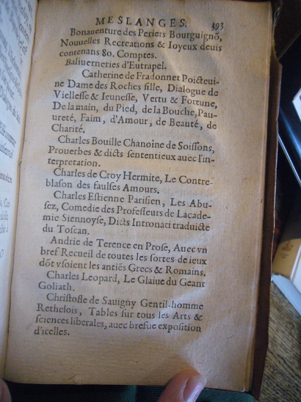 1602 - François Jacquin - Trésor des bons esprits français - BnF Arsenal