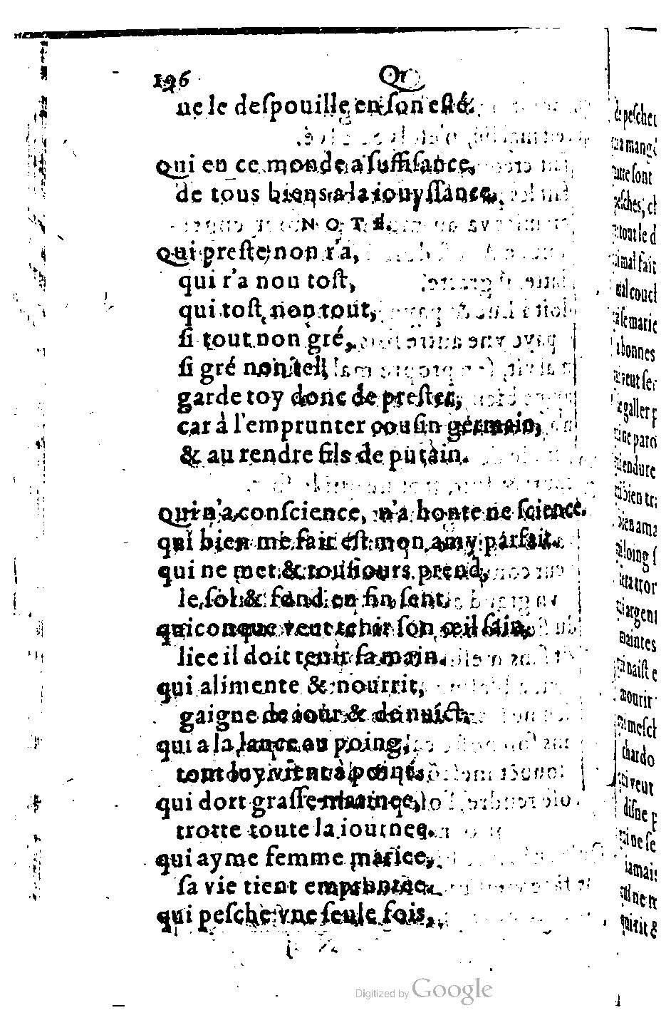 1582 - Nicolas Bonfons - Trésor des sentences dorées - BM Lyon 1582 - Nicolas Bonfons - Trésor des sentences dorées - BM Lyon