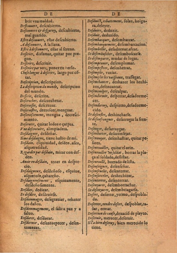 1607 - Marc Orry - Trésor des deux langues espagnole et française (Première et Seconde parties) - ÖNB Wien 1607 - Marc Orry - Trésor des deux langues espagnole et française (Première et Seconde parties) - ÖNB Wien