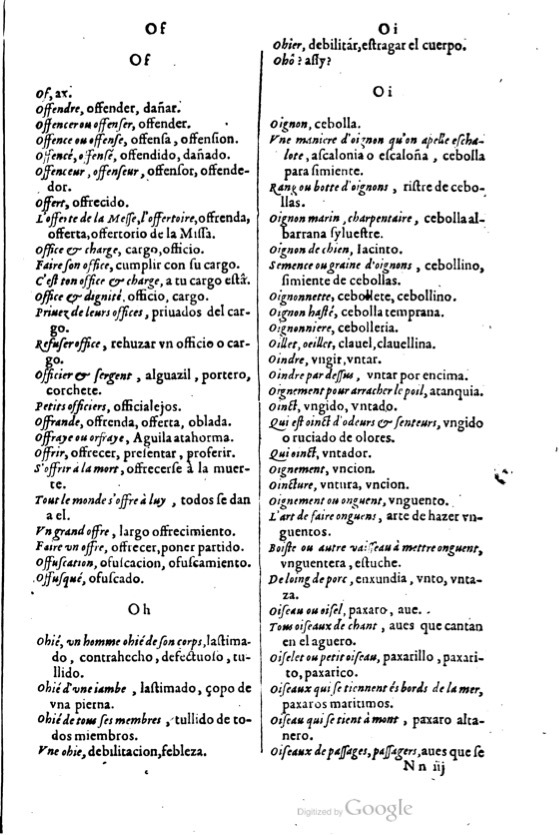 1621 - Adrian Tiffaine - Trésor des deux langues espagnole et française - BM Lyon