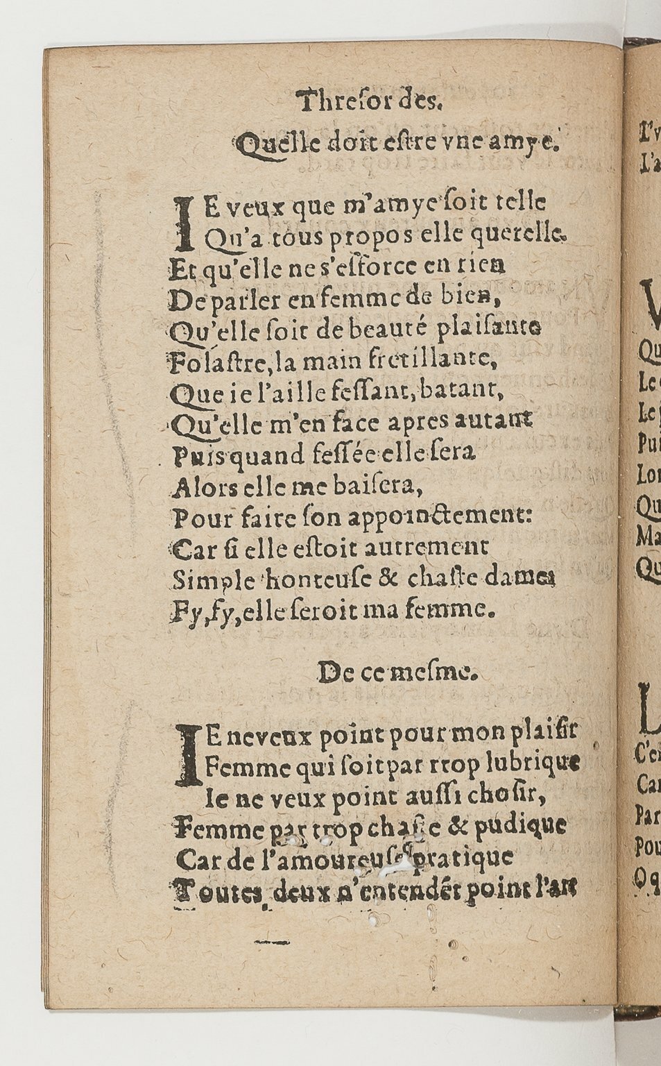 1568c. - Veuve Jean Bonfons - Trésor des joyeuses inventions du parangon de poésies - BnF Arsenal 1568c. - Veuve Jean Bonfons - Trésor des joyeuses inventions du parangon de poésies - BnF Arsenal