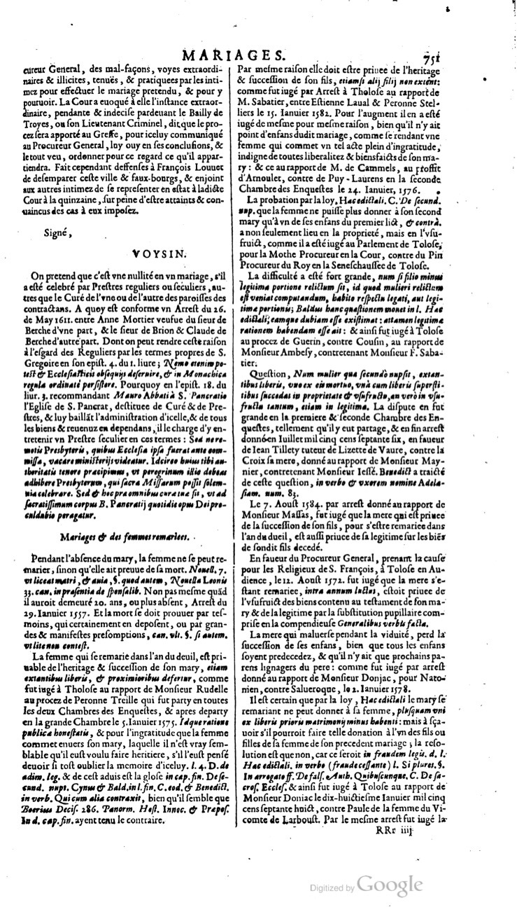 1629 - Veuve Nicolas Buon - Trésor du droit français (21754 T. 2) - BM Lyon