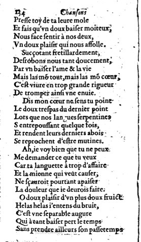 1623 - Jacques Cailloüé - Trésor ou recueil des chansons amoureuses - British Library