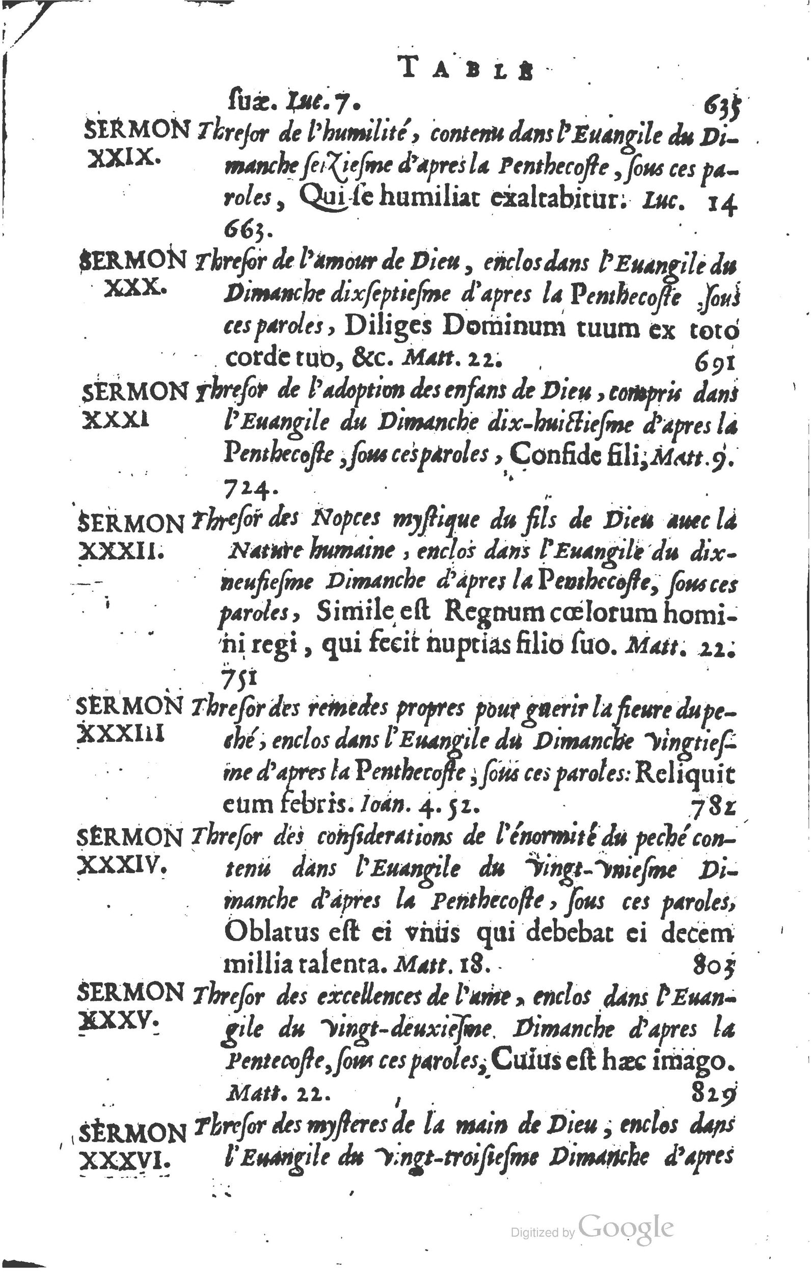 1629 - Manassés de Préaulx - Sermons ou Trésors de la piété chrétienne - BM Lyon