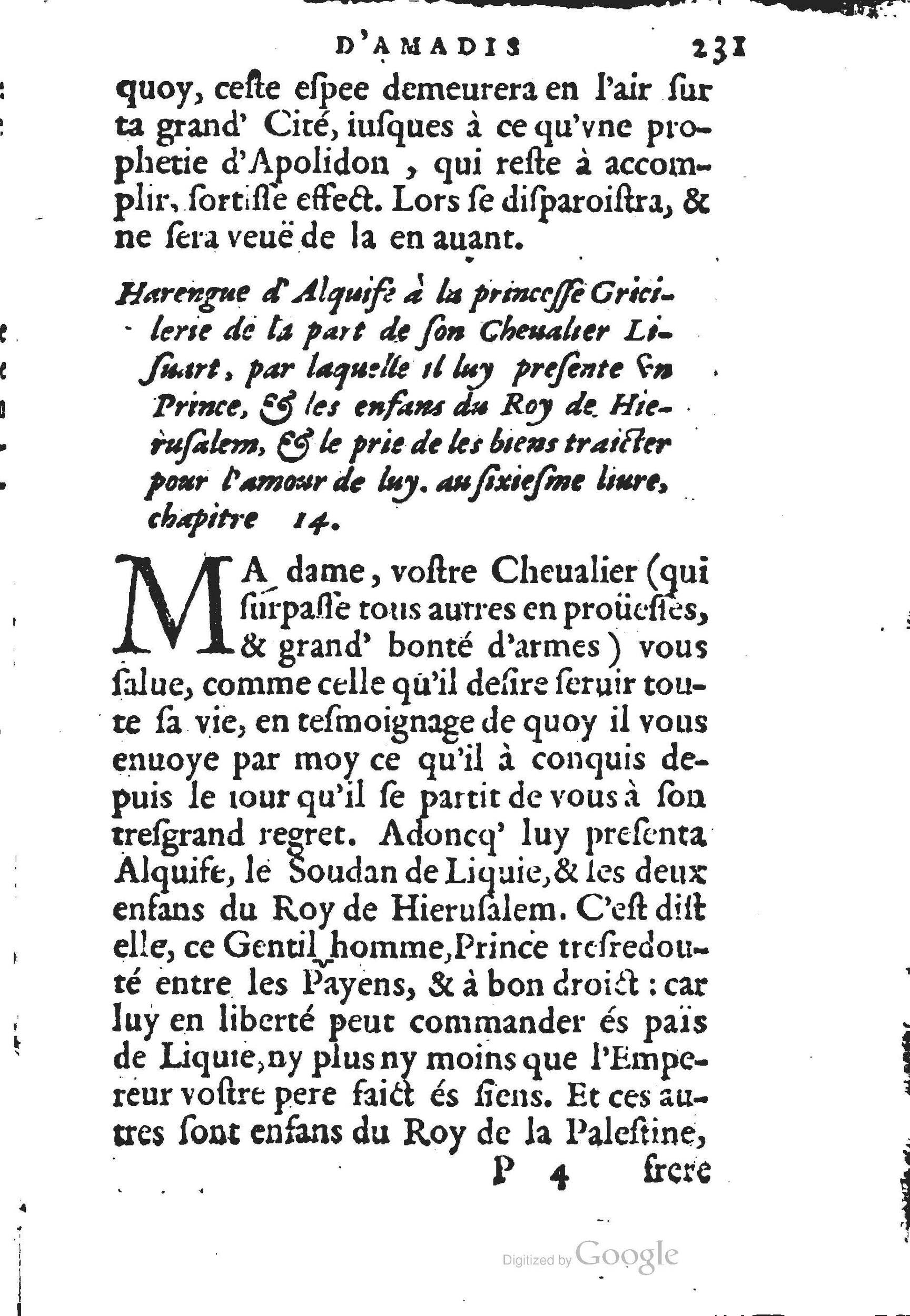 1560 - Jean d’Ogerolles et Gabriel Cotier Lyon - Trésor des Amadis - BSB Munich