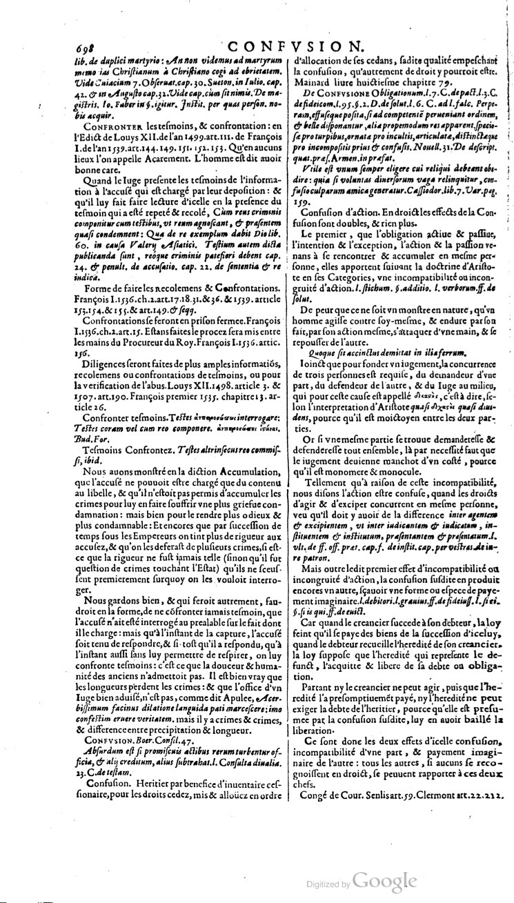 1629 - Veuve Nicolas Buon - Trésor du droit français (21754 T. 1) - BM Lyon
