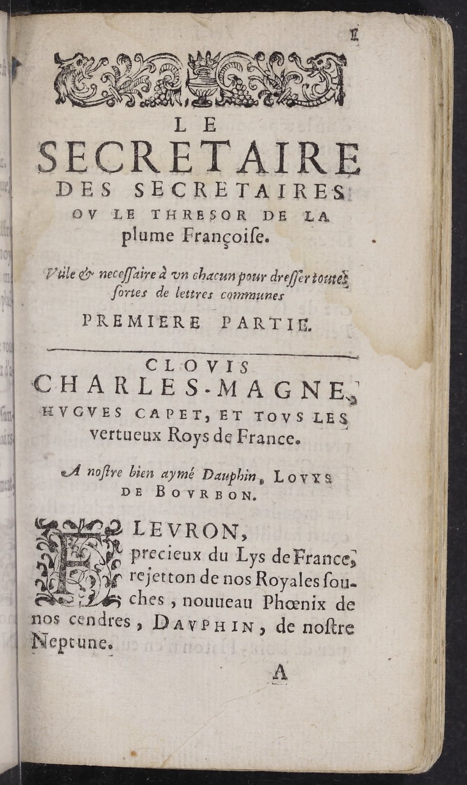 1624 - Jacques Cailloué - Secrétaire des secrétaires ou le Trésor de la plume française - BnF