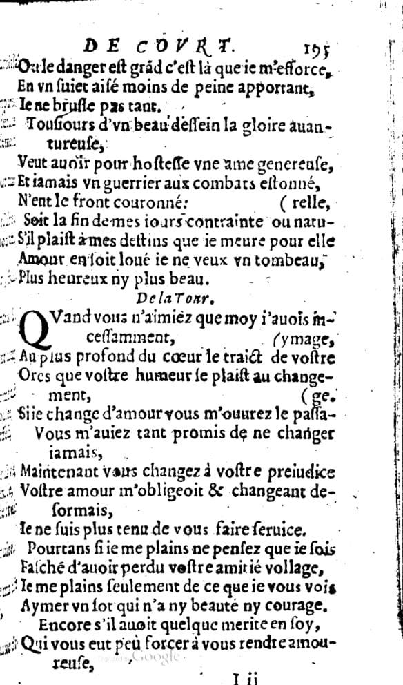 1606 - Théodore Reinsart - Trésor des chansons amoureuses recueillies des plus excellents airs de cour - Livre I - NK ČR Prague