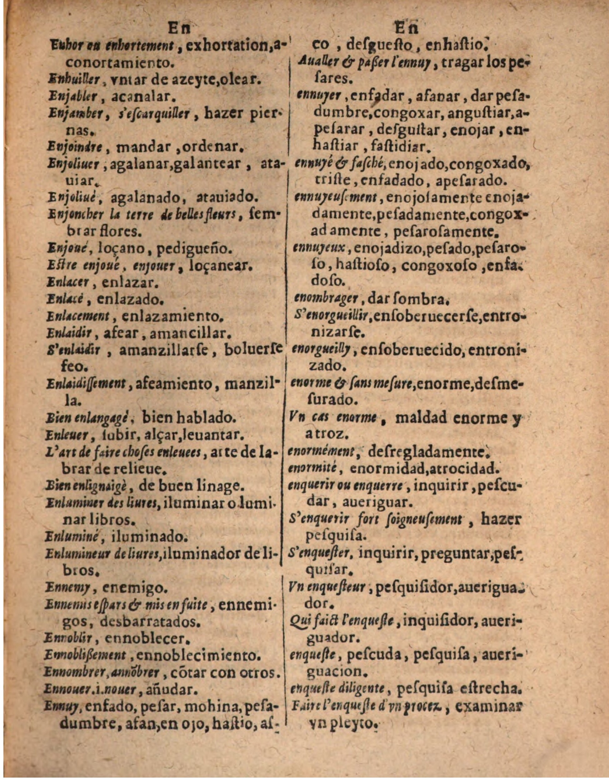1624 - Hubert Antoine - Trésor des deux langues espagnole et française (Seconde partie) - BSB Munich