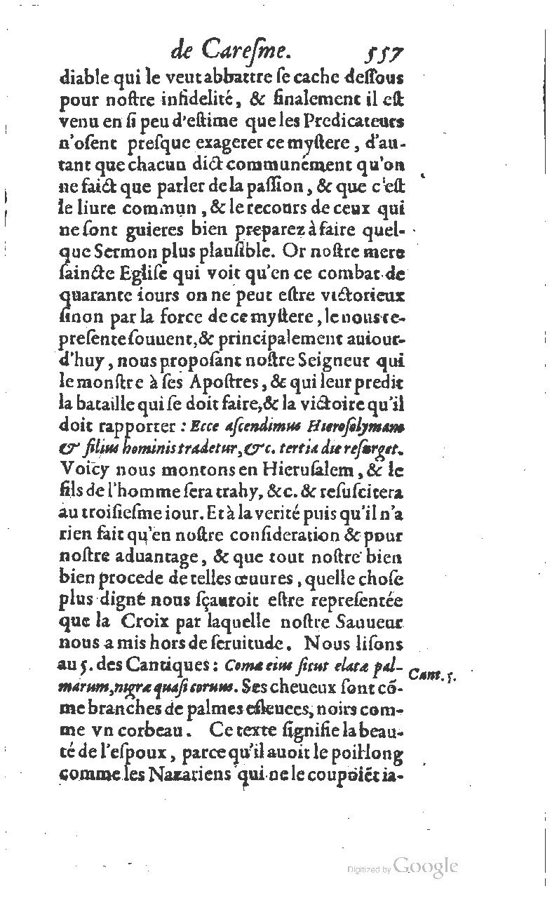 1607 - Nicolas Du Fossé - Trésor quadragésimal - T 01 - BM Lyon