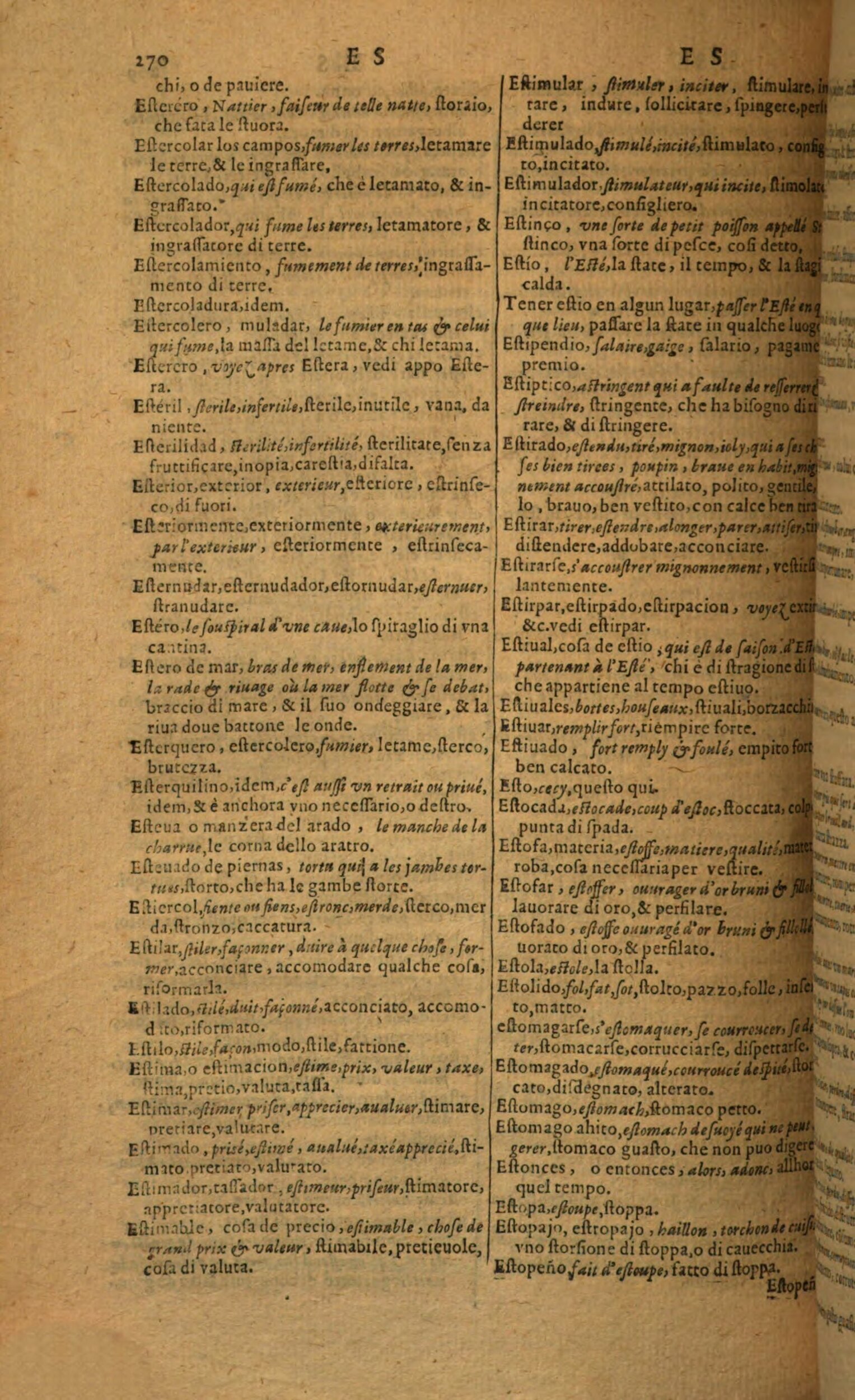 1617 - Samuel Crespin - Trésor des trois langues espagnole, française et italienne (Première partie) - Regensburg