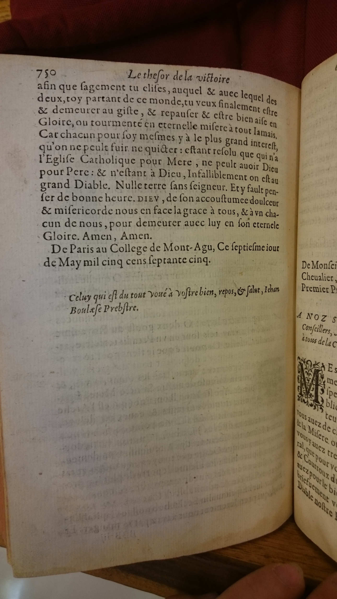 1578 - Nicolas Chesneau - Trésor et entière histoire de la triomphante victoire du corps de Dieu sur l’esprit malin - BM Lyon