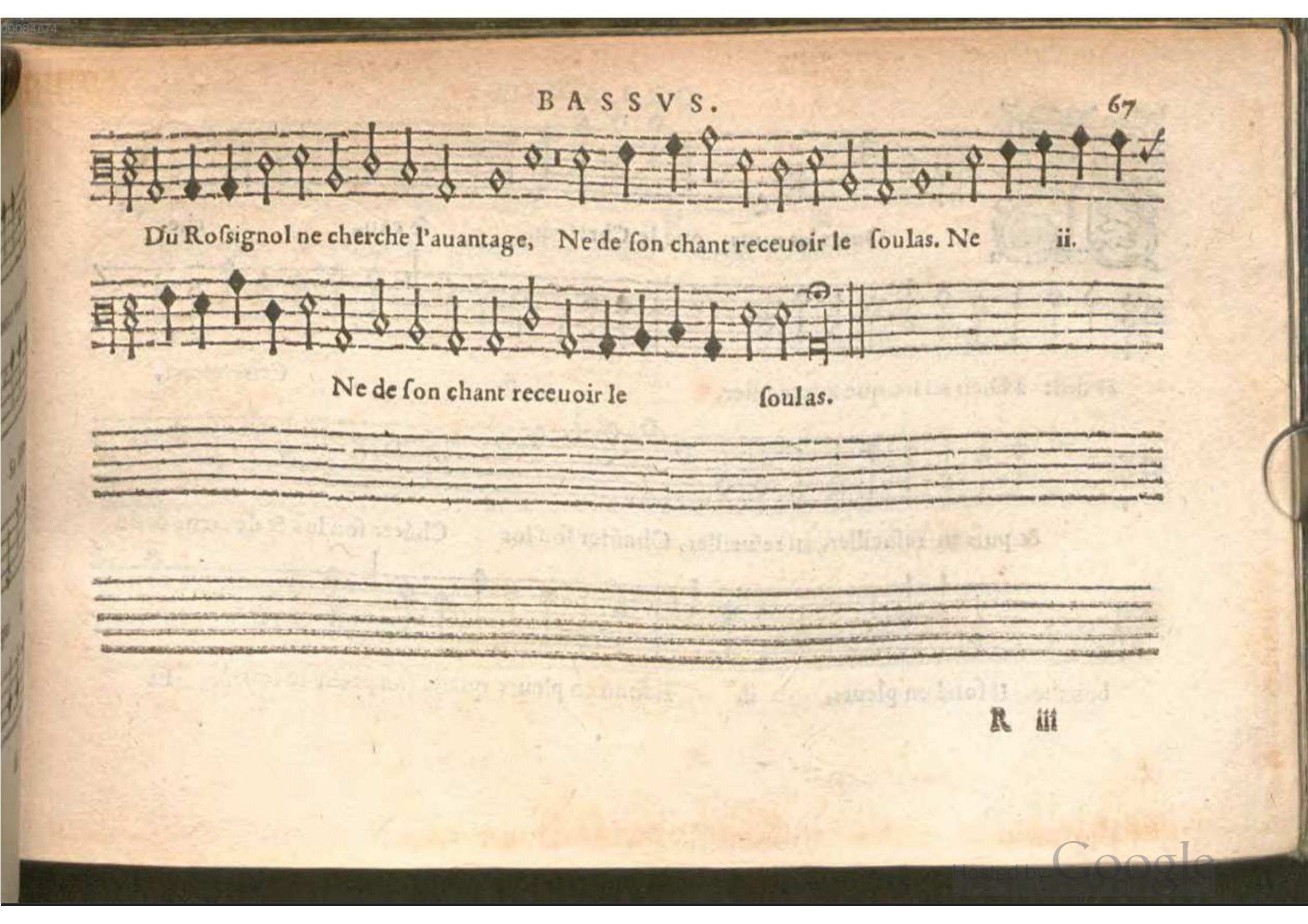 1576 - [Pierre de Saint-André] - Trésor de musique d’Orlande de Lassus Bassus - BSB Munich