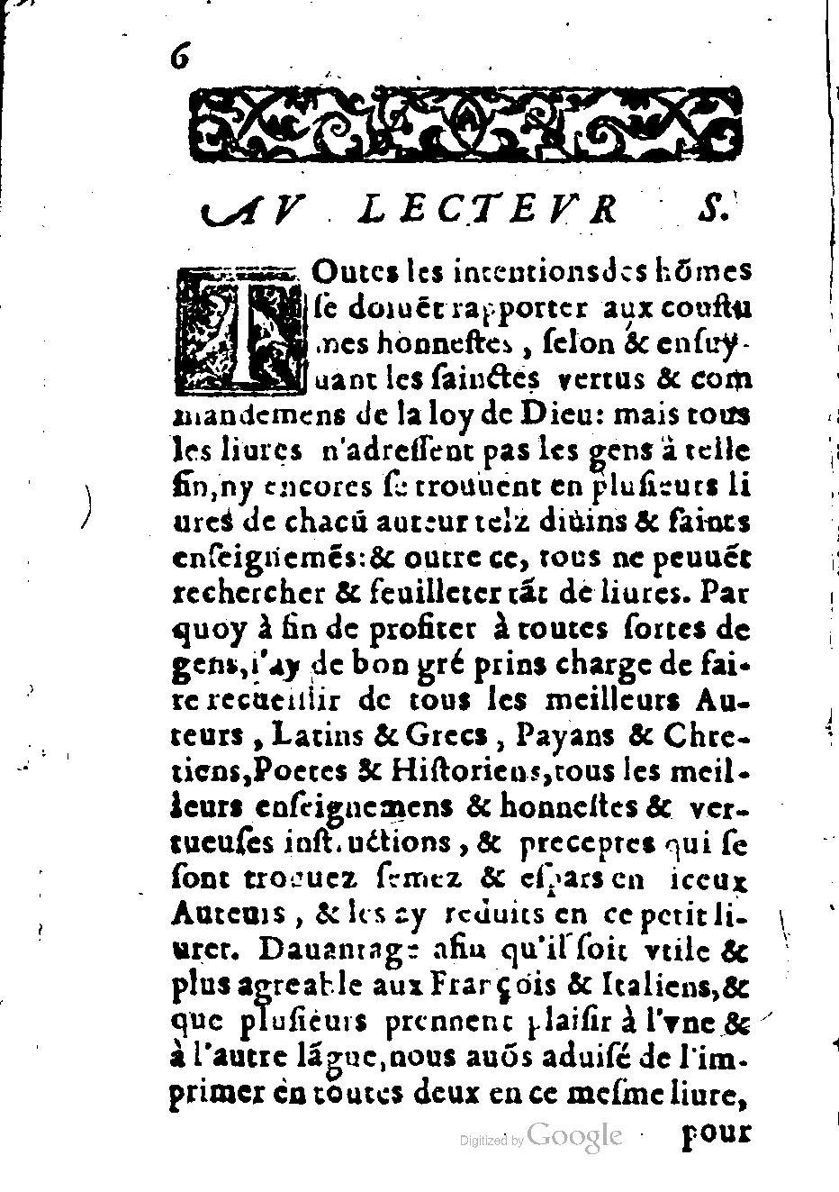 1576 - Benoît Rigaud - Trésor de vertu - British Library 1576 - Benoît Rigaud - Trésor de vertu - British Library