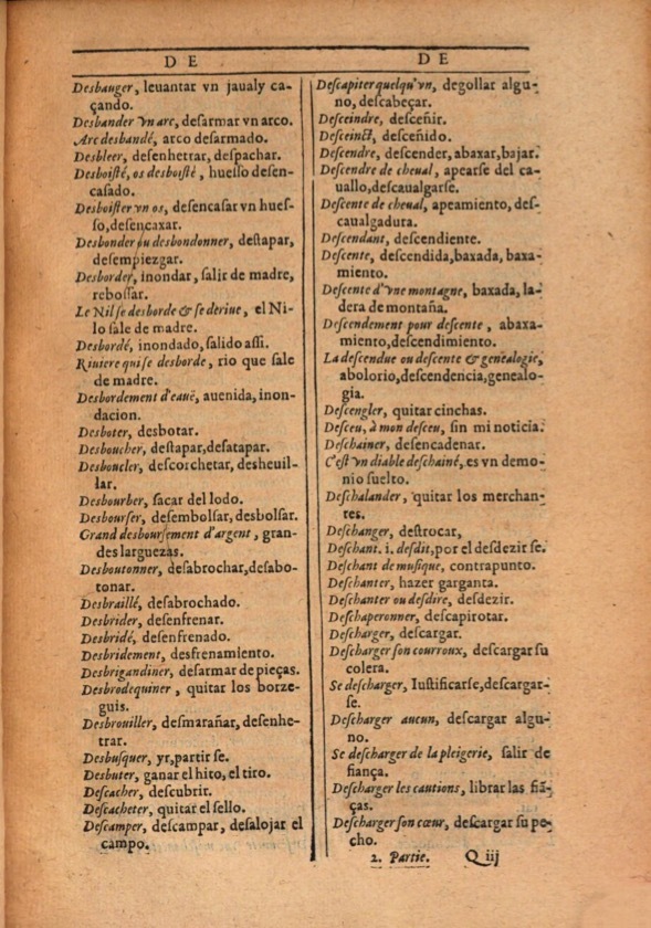 1607 - Marc Orry - Trésor des deux langues espagnole et française (Première et Seconde parties) - ÖNB Wien 1607 - Marc Orry - Trésor des deux langues espagnole et française (Première et Seconde parties) - ÖNB Wien